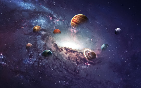High resolution images presents creating planets of the solar system. This image elements furnished by NASA © Vadimsadovski