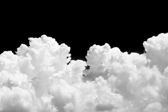Fototapeta White cloud on black background