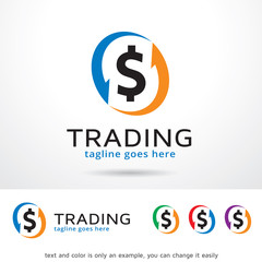 Trading Logo Template Design Vector