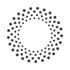Abstract dotted shape.Vector design element