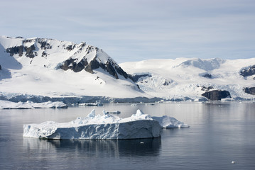 Summer in Antarctica - Coastline of Antarctica With Ice Formations - Antarctic Peninsula - Palmer Archipelago - Neumayer Channel - Global Warming