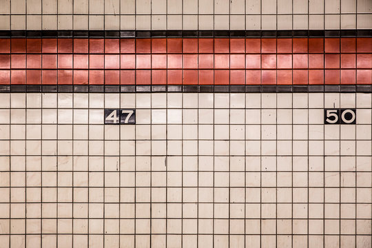 New York City Subway Wall Tiles For Backdrop