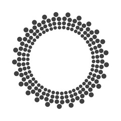 Abstract dotted shape.Vector design element