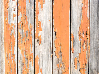 Vintage rusty wood background with orange paint