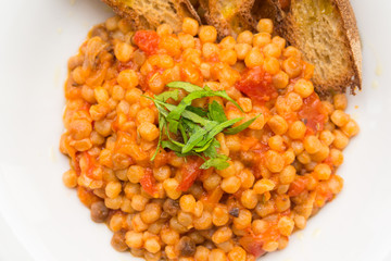 Fregola al pomodoro, Pasta della Sardegna