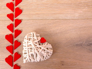 Rote Herzen zum Valentinstag