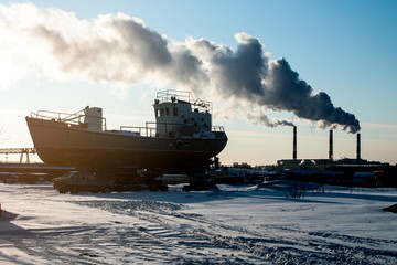 The tow costs on repair in dock. It is removed in kontrovy light