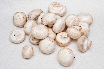 Group of champignons on table