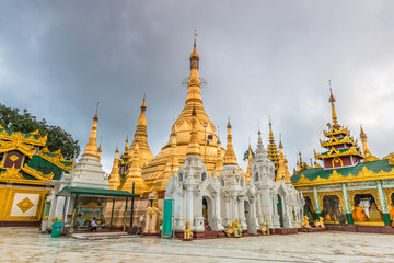 Shwedagon pagoda in Yangon of Myanmar