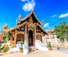 Naklejka premium 700 years Wat Inthakhin Saduemuang in Chiangmai province of Thailand