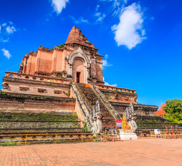 Wat Chedi Luang in Chiangmai province of Thailand