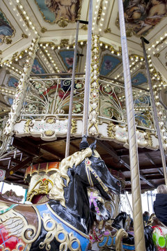 Vintage carousel or merry-go-round