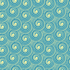 Seamless pattern from spiral elements.