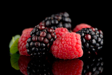 Blackberry and raspberry