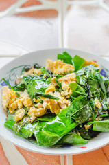 stir fried Melinjo  with egg
