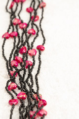 valentines necklace with heart shapes