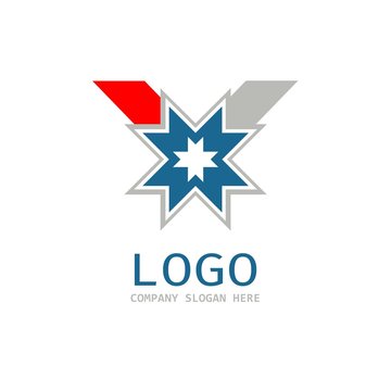 Vector of snowflake icon. For sport icon. Business icon for the company.  Abstract snowflake symbol. Design element. Vector illustration.