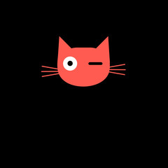ed sign vector portrait of a cat