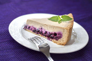 Coffee cake with blueberries