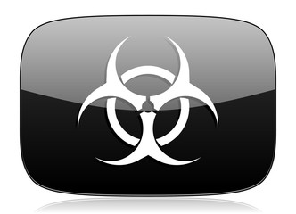 biohazard black glossy web modern icon