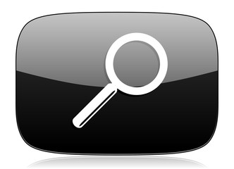search black glossy web modern icon