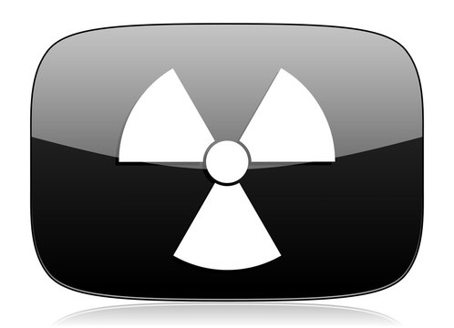radiation black glossy web modern icon