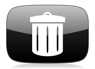 recycle black glossy web modern icon