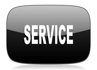 service black glossy web modern icon