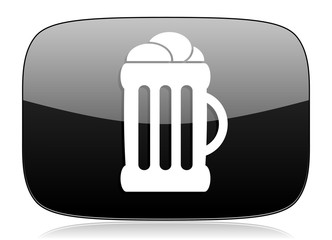 beer black glossy web modern icon