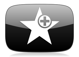 star black glossy web modern icon