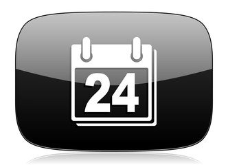 Obraz premium calendar black glossy web modern icon