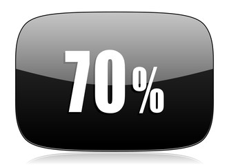 70 percent black glossy web modern icon