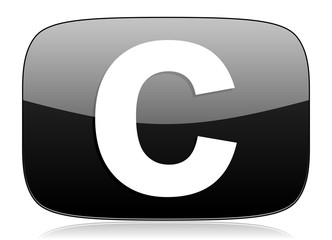 copyright black glossy web modern icon