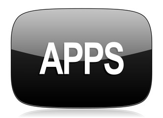 apps black glossy web modern icon