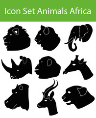 Icon Set Animals Africa © GreenOptix