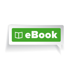 Ebook label vector speech bubble