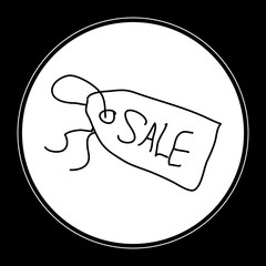 Simple doodle of a sale tag