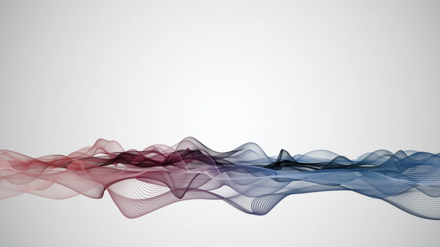 Fantastic video animation with wave object in motion and space for your text - loop HD 1080p