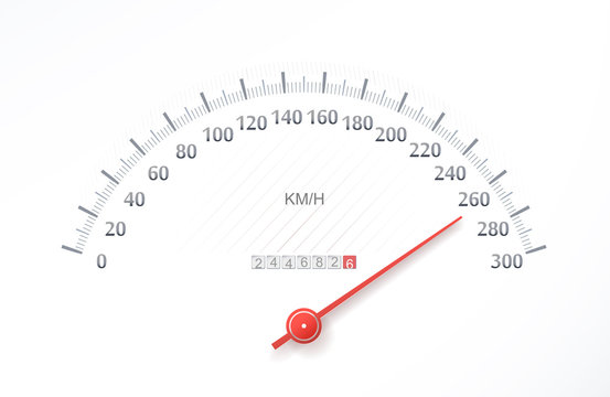 High speed on sports speedometer