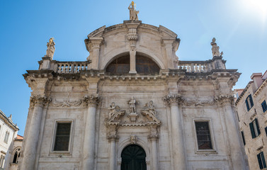 Fototapeta na wymiar Baroque style Church of Saint Blaise in Dubrovnik, Croatia