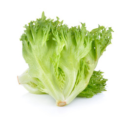 Fresh green lettuce on white background