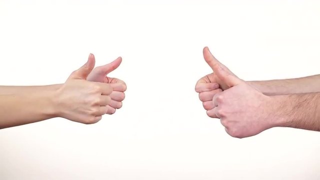 Female and male hands gesturing. Gestures and signs 4K