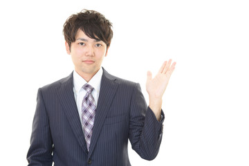 案内するビジネスマン