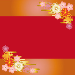 Obraz premium 背景 和風 花