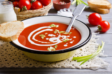 Tomato puree the soup