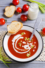 Tomato puree the soup