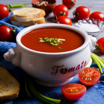 Tomato puree the soup