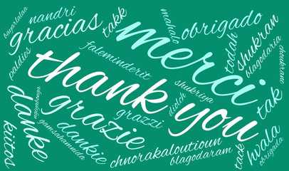 International Thank You Word Cloud
