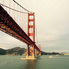 From below the Golden Gate