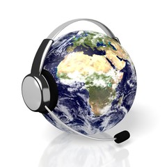 3D global call center - headset concept